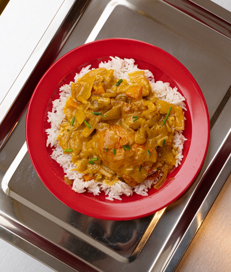 Colombo de poulet, riz